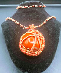 Image 4 of Red Jasper Pendant/Copper Link Chain with matching Bracelet 