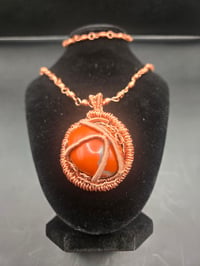 Image 6 of Red Jasper Pendant/Copper Link Chain with matching Bracelet 