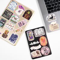 Image 2 of 300 PCS Book Stickers for Kindle, Bookish Sticker Pack Vinyl Decals, No Repeats (Holographic)