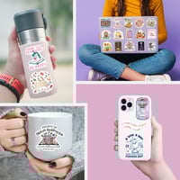 Image 3 of 300 PCS Book Stickers for Kindle, Bookish Sticker Pack Vinyl Decals, No Repeats (Holographic)