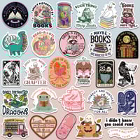 Image 5 of 300 PCS Book Stickers for Kindle, Bookish Sticker Pack Vinyl Decals, No Repeats (Holographic)