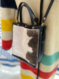 Image 3 of Tiny tote - Black + Hair On