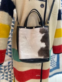 Image 2 of Tiny tote - Black + Hair On