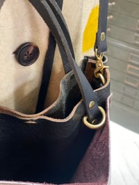 Image 4 of Tiny tote - Black + Hair On
