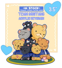 Image 2 of Team Mustang Teddy Bear Keychain