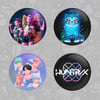 KPop Hunters 4-Pack Pinback Buttons (Set 1)