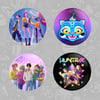 KPop Hunters 4-Pack Pinback Buttons (Set 2)