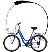 Umbrella with windshield for bike