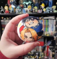 Image 1 of Roy + Ed Plush Button Pin