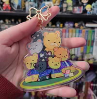 Image 1 of Team Mustang Teddy Bear Keychain