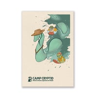 Camp Cryptid Swimming Lesson Risograph Print