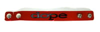 Image 2 of Dope Leather Red Bracelet 