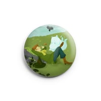 Moon and Snufkin Button
