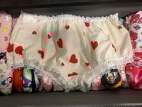 Image 1 of White with Red Hearts Knickers!