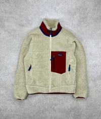 Image 1 of Patagonia Retro-X Fleece Jacket Dark Natural Sequoia Red Medium Mens
