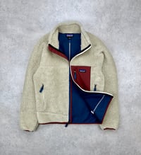 Image 3 of Patagonia Retro-X Fleece Jacket Dark Natural Sequoia Red Medium Mens