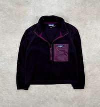 Image 2 of Patagonia Microdini Fleece Pullover Obsidian Plum Small Womens