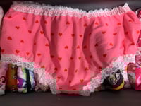 Image 2 of Pink with Red Hearts Knickers!