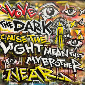 How much a heart of gold weigh? ORIGINAL PAINTING 30x30"