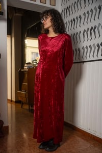 Image 1 of Abito lungo in velluto rosso