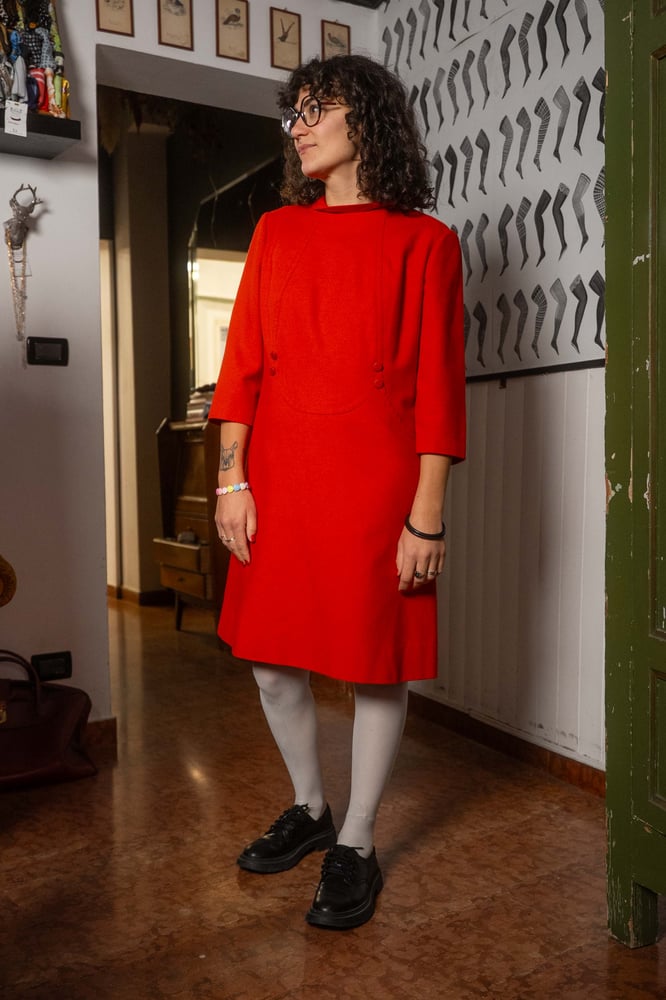 Image of Abito rosso 60s