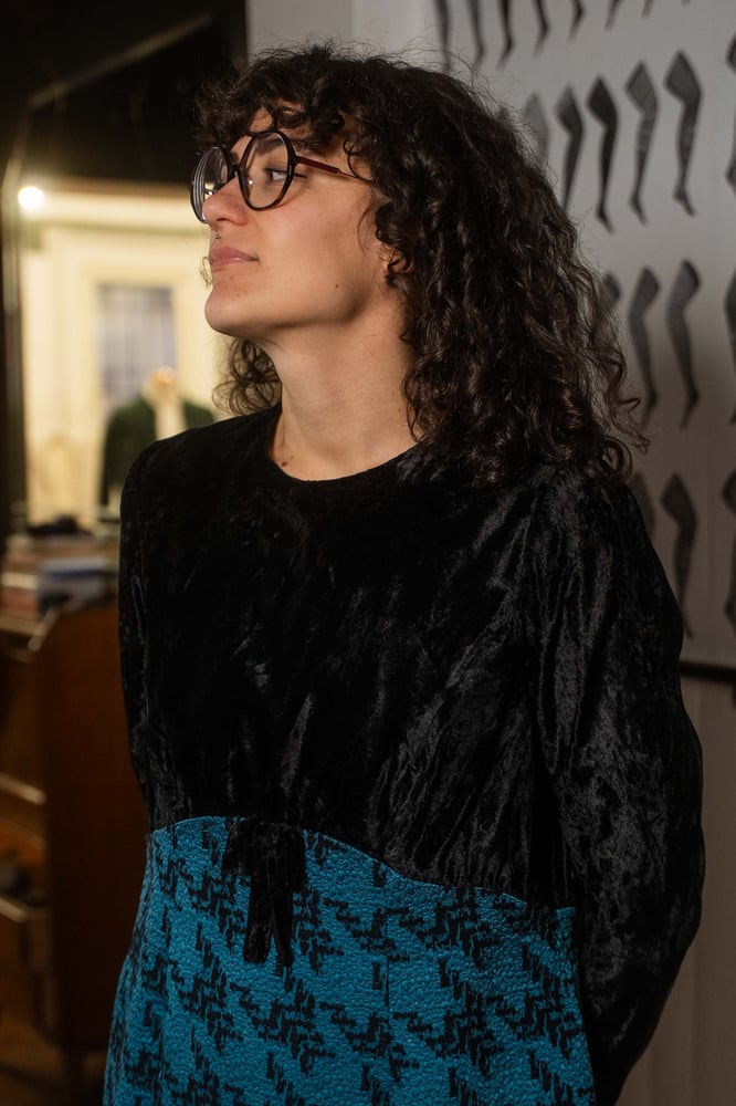 Image of Abito velluto e lana