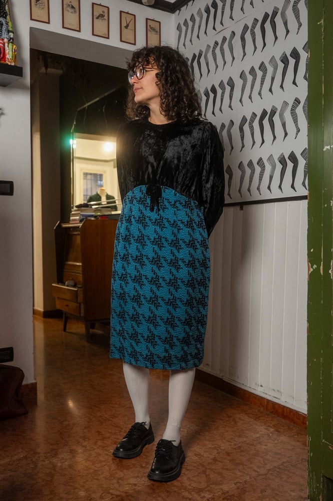 Image of Abito velluto e lana