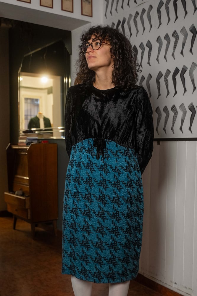 Image of Abito velluto e lana