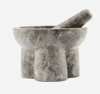 Image 1 of Marble Pestle and Mortar, Grey 