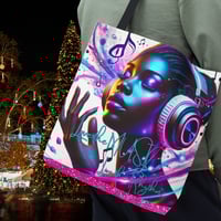 Image 2 of Music Lover Bag — Neon Rhythm Two-Sided Music Tote