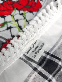 Image 4 of Palestine Nabulsi Keffiyeh - hand stitched embroidery