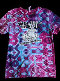 Magenta Mountain Glitch Tie Dye