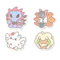 Hydreigon, Volcarona, Togekiss & Whimsicott Sticker Flakes