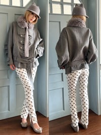 Image 2 of Two-Tone Pencil Pants