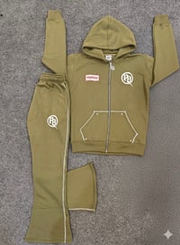 Purpose built olive green sweat suit 