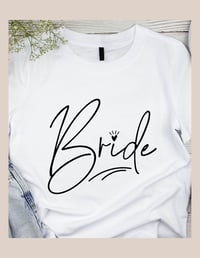 Image 1 of Bridal Party T-Shirts in Modern Script