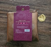 Image 3 of Anne Klein Lip Gloss Collection & Gold & Red Heart Make-Up Purse 5.25" X 5" 