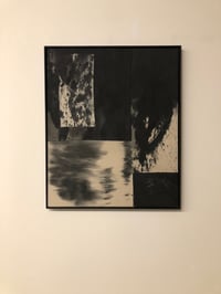 Image 1 of collage with Indian ink on silk