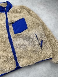 Image 5 of Patagonia Deep Pile Classic Retro Fleece Cardigan Natural XL Mens Vintage 2000