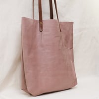 Image 2 of Crumpled Soft Shopping Tote in mauve