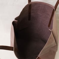 Image 7 of Crumpled Soft Shopping Tote in mauve