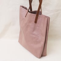 Image 5 of Crumpled Soft Shopping Tote in mauve
