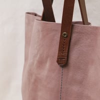 Image 6 of Crumpled Soft Shopping Tote in mauve