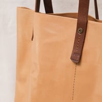 Image 5 of Crumpled Soft Shopping Tote in tan 2