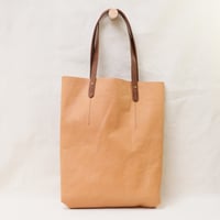 Image 3 of Crumpled Soft Shopping Tote in tan 2