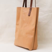 Image 7 of Crumpled Soft Shopping Tote in tan 2