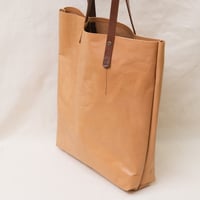 Image 3 of Crumpled Soft Shopping Tote in tan