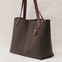 Image 4 of Easy Tote edit in soft dark chocolate