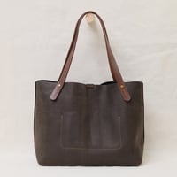 Image 3 of Easy Tote edit in soft dark chocolate