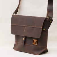 Image 5 of Pudgy Messenger in dark reddish brown